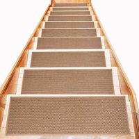 Meilleures ventes Tapis d'escalier en lin antidérapant pour marches en bois Intérieur Enfants Aînés et animaux Tapis d'escalier pour escaliers en bois