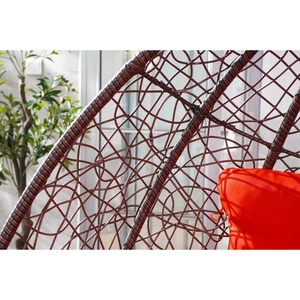 Fauteuil oeuf de jardin suspendu moderne de luxe en rotin personnalisé pour jardin extérieur en PE rotin métal sur pied balançoire de patio - Product Image 6