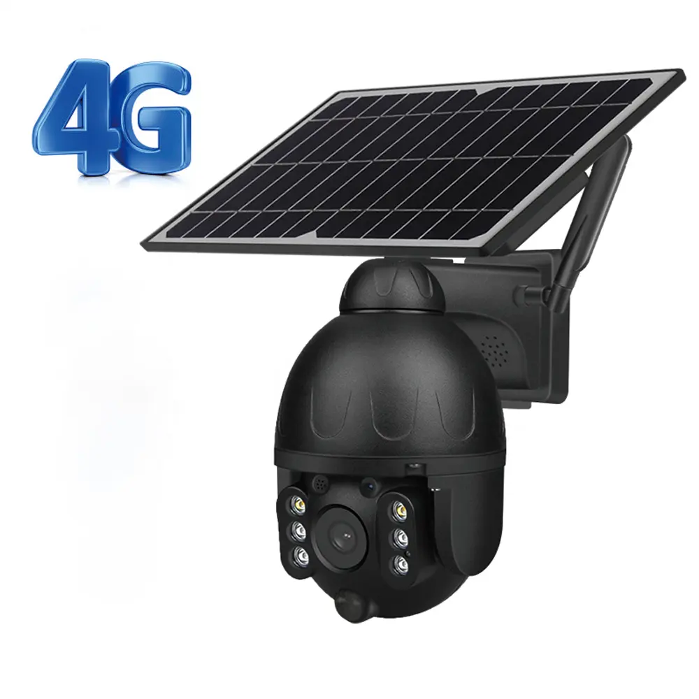 Danwish ה-SIM כרטיס 4G שמש IP מצלמה 2MP AI דמוי אדם זיהוי PTZ CCTV מצלמת 8W שמש סוללה אבטחה חיצוני וידאו מצלמה