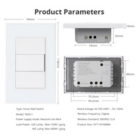 Zemismart Tuya Zigbee 1 Gang Smart Wall Switch Voice APP Remote Control Timer Light Switch Kompatibel dengan Alexa Google Home