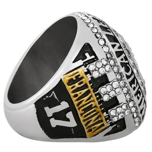 Bague de championnat des World Series des <span class=keywords><strong>Cleveland</strong></span> <span class=keywords><strong>Indians</strong></span> MLB 2016 transfrontalière en alliage écologique et zircone cubique, style décontracté/sportif - Product Image 4