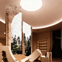 Étagère de présentation personnalisée pour salon de beauté, en bois, avec éclairage LED, pour la décoration intérieure des magasins de cosmétiques et de spas