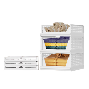 Wholesale High-quality Foldable <b>Plastic</b> Wardrobe Organizers, Easy-to-install Clothing <b>Storage</b> Baskets, and <b>Drawer</b>-type <b>Storage</b> - Product Image 1