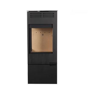 Moderno Caminetto Quadrato in Acciaio <span class=keywords><strong>a</strong></span> <span class=keywords><strong>Legna</strong></span> con Mensola, <span class=keywords><strong>Stufa</strong></span> <span class=keywords><strong>a</strong></span> <span class=keywords><strong>Legna</strong></span> per Riscaldamento Interno del Soggiorno - Product Image 1