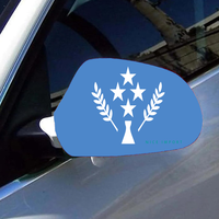 Housse de protection pour rétroviseur de voiture avec drapeau de la Jamaïque (ensemble de 2 pièces), tissu extensible avec bords renforcés, style patriotique