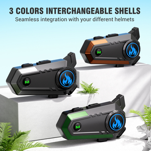 Intercomunicador Bluetooth C9 para Motocicletas, Accesorio para Casco con Auriculares para Conductor y <span class=keywords><strong>Pasajero</strong></span>, Comunicación en Tiempo Real - Product Image 1