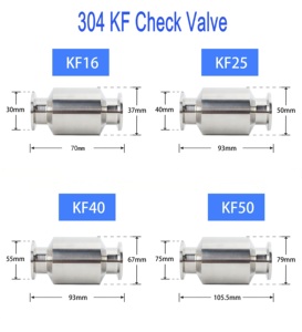 Vanne de retenue à ressort Tri-Clamp ISO/DIN <span class=keywords><strong>KF</strong></span> 16-100 en acier inoxydable 304/316 certifiée ISO/CE pour gaz/liquide - Product Image 3