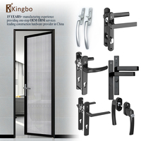 Accesorios para Manijas de Puertas y Ventanas, Herrajes de Acero Inoxidable, Cerradura con Acabado en Aleación de Zinc y Aluminio, Deslizante, con Llave, de Empuje y Tracción