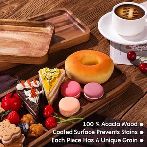 ถาดไม้สี่เหลี่ยมสำหรับเสิร์ฟอาหารเรียกน้ำย่อย ชีส แซนวิช ขนมหวาน บิสกิต - Product Image 6