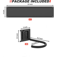 Ensemble de crochets de rangement pour vélos robustes et réglables, organisateur mural pour garage, support de rangement pour outils, support de vélo pour garage