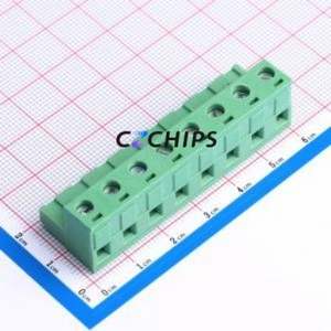 KH-ZBK300R-8P-7.62G Plug-in Terminal Block Through hole Component (THT),P=7.62mm Connector 7.62mm Green 8P 1 - Product Image 1