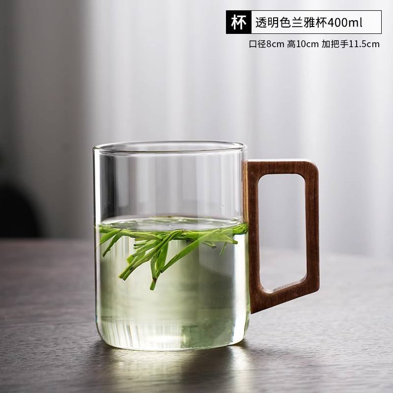 Vaso de cristal azul transparente de 400 ml