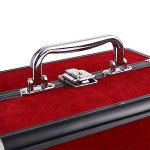 Boîte de rangement cosmétique grande capacité pour maquilleurs, 10 pouces, avec poignée supérieure, ultra-légère, pour usage domestique, noir foncé - Product Image 6