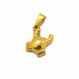 2023 pendentif crabe de haute qualité bricolage plaqué or 18 carats en acier inoxydable plage mer Style usine en gros - Product Image 2