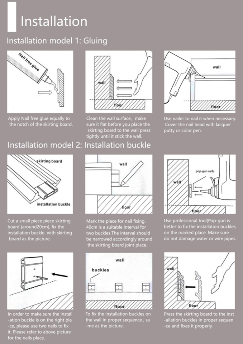 Plastic Baseboard Skirting Board Cornice Moulding
