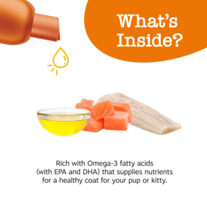 อาหารเสริมสัตว์เลี้ยงสุนัขแมวป่าอลาสกันปลาแซลมอนน้ำมันที่อุดมไปด้วยโอเมก้า3 | การดูดซึมที่ไวต่อการย่อยอาหารเสื้อโค้ทผิวหนังสนับสนุนภูมิคุ้มกัน + - Product Image 3