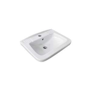 Lavabo da parete quadrato LP84 40x50cm in pietra per bagno o hotel - LP84 - Product Image 1