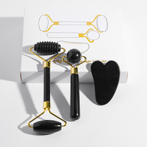 Kindfulkl Venta al por mayor Natural <span class=keywords><strong>Jade</strong></span> Stone Face Blask <span class=keywords><strong>Jade</strong></span> Roller y Gua Sha Kit <span class=keywords><strong>de</strong></span> masajeador facial para juego <span class=keywords><strong>de</strong></span> masaje facial - Product Image 2