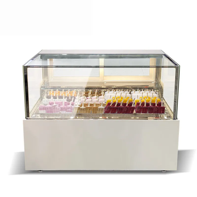 OEM Luxury Ice Cream Display Tray Display Fridge Food Grade Popsicle Cabinet Freezer countertop popsicle freezer display case