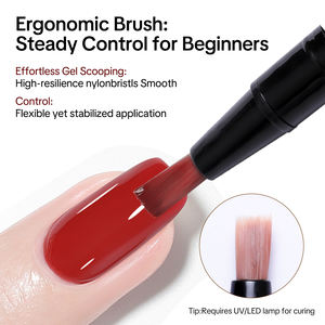 Gel UV Rojo Navideño de Dos Pasos, Fórmula Líquida No Tóxica SIN HEMA, OEM/ODM Disponible, <span class=keywords><strong>1</strong></span> Onza Líquida, Esmalte <span class=keywords><strong>en</strong></span> Gel Removible - Product Image 4