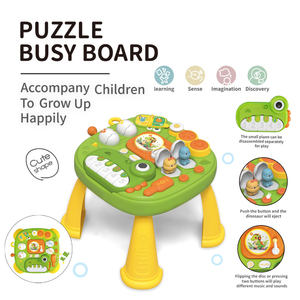 Lucky Toys STEM Baby Activity Center Escritorio Juego <span class=keywords><strong>de</strong></span> rompecabezas Dinosaurio eléctrico Mesa <span class=keywords><strong>de</strong></span> juego multiusos - Product Image 2