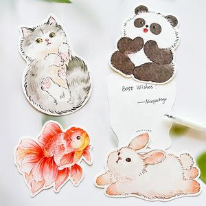 Logo personnalisé taille imprimée 350g 500g 700g papier recyclé cadeau carte postale cartes de noël cartes de remerciement d'affaires - Product Image 3