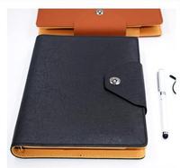 FSC Premium personnalisé A5 planificateur de luxe 6 reliure à anneaux Journal Journal à feuilles mobiles Cahier en cuir pour cadeau