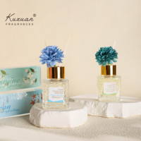 Bouteille en verre décorative de 50ml diffuseur de parfum nouveau parfum fleur séchée aromathérapie diffuseur de roseau bouteille en verre
