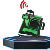 Hilda niveau Laser vert croisé 360 degrés, niveau Laser vert, Instrument de collage mural 3D 12 lignes, niveau Laser à faisceau vert