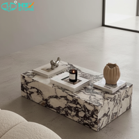 Marbre italien Calacatta Viola de qualité supérieure HZX pour table basse - Pierre de luxe durable et écologique pour cuisine et salle de bain, taille personnalisée