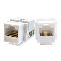 Red modular sin blindaje Punch Down RJ45 Keystone Jack Toolless Cat 5E y Cat6a Conectores Ethernet UTP de 90 grados