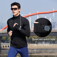 Veste de sport respirante pour homme, grande taille, pour la salle de sport, les activités de plein air, décontractée, à manches longues, chemise de fitness, séchage rapide, veste de course