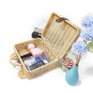 Cestas <span class=keywords><strong>de</strong></span> <span class=keywords><strong>Mimbre</strong></span> Tejidas a Mano, Ecológicas y Vintage, para Picnic, Almacenamiento <span class=keywords><strong>de</strong></span> Frutas, con Asa, Regalos para Niños, Compras para Mujeres - Product Image 5