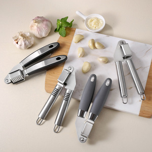 Prensa de Ajo Manual de Acero Inoxidable, Picadora de Ajo Grande para el Hogar, Preparador Rápido de Pasta de Ajo, Duradera, Solo Lavar a Mano - Product Image 1