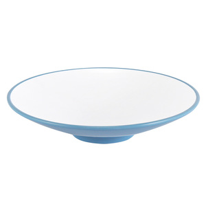 Tazón de fideos bicolor de melamina, plato poco profundo de boca ancha para uso doméstico, color sólido - Product Image 2