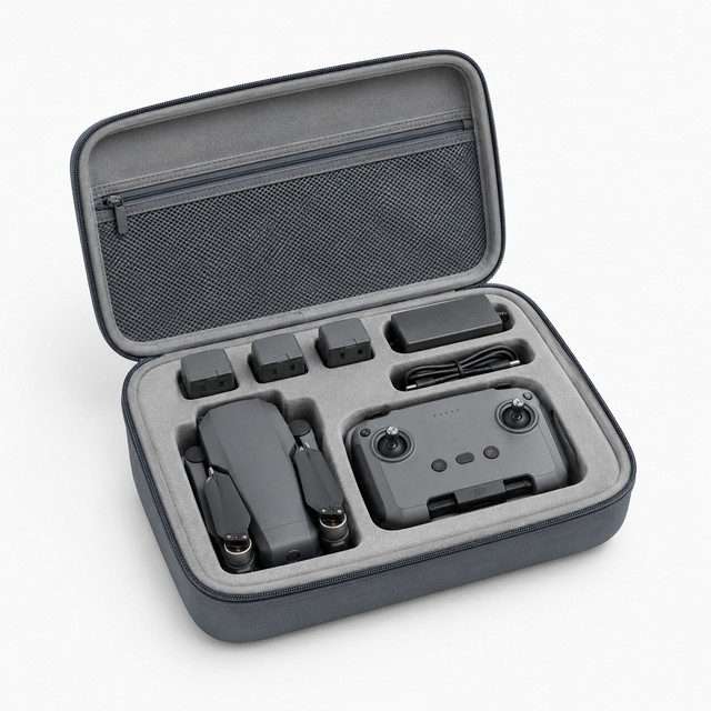 EVA Hard Shell Drone Case Shockproof Carrying Storage Bag with Custom Foam Insert Multi Compartments Handle Strap OEM ODM