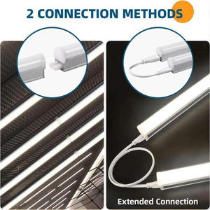 Lonyung cao <span class=keywords><strong>lumen</strong></span> 4ft 1.2m có thể liên kết thương mại tích hợp cửa hàng ánh sáng <span class=keywords><strong>T5</strong></span> nhựa LED ống đèn - Product Image 5