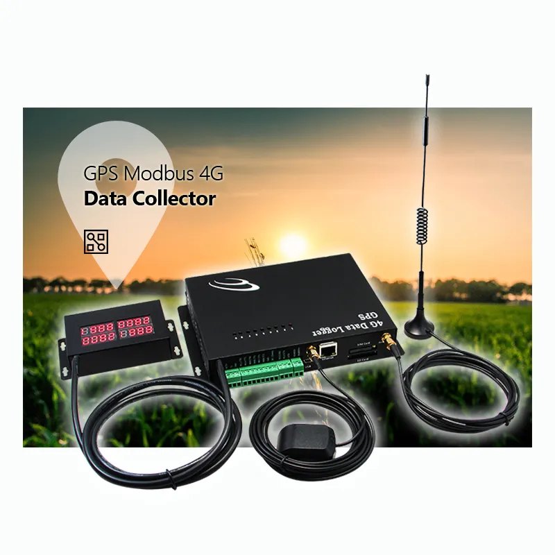 Empat Saluran Pulsa 4G Modbus Ethernet Data Counter Inkubator Pengendali Data Logger