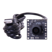 Módulo de Cámara Industrial Zhongwei Aoke H720P_H65 con Lente Ojo de Pez Distorsionada de 1.44mm y 180°, 30fps HD UVC USB CMOS_1/3" con Montura M12