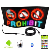 Écran d'affichage LED à messages défilants RVB Affichage voiture compatible Bluetooth Panneau RVB intérieur flexible Écran d'affichage LED souple