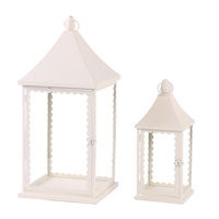 Ensemble de 2 lanternes extérieures en métal faites à la main de style européen Mariage personnalisé en fer pour la cour de l'hôtel et le jardin pour Noël