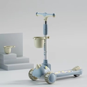 3-6岁儿童可调高度可折叠儿童滑板车3轮滑板车带闪光轮踢 - Product Image 1