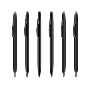 ปากกาลูกลื่นโลหะหรูหราแบบหมุนได้ สลิม พร้อมโลโก้สั่งทำ สำหรับโรงแรมและสำนักงาน - Product Image 2