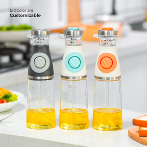 Distributeur d'huile d'olive et de <span class=keywords><strong>vinaigre</strong></span> <span class=keywords><strong>comestible</strong></span> de cuisine avec mesures pour bouteilles en verre de 500ml Ensemble de luxe - Product Image 5