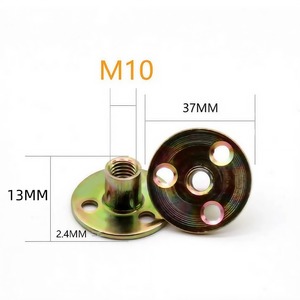 Écrou à trois trous Haoda M8, diamètre 37 mm, hauteur 13 mm, acier laminé à froid plaqué, classe 8, quincaillerie - Product Image 5