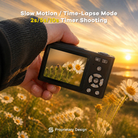 Cámara Digital Esencial de 48MP con Enfoque Automático 4K, Pantalla IPS de 2.4 Pulgadas, Zoom 16X, Enfoque Macro, Dispositivo de Vlogging para Principiantes