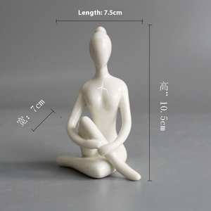 Jane Ermei porcellana bianca ceramica Yoga Figure ornamenti <span class=keywords><strong>arte</strong></span> astratta decorazioni di lusso <span class=keywords><strong>in</strong></span> resina artigianato all'ingrosso - Product Image 6