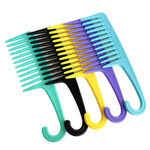 Peigne à <span class=keywords><strong>cheveux</strong></span> à dents larges Grand peigne en plastique avec queue courbe pour démêler les <span class=keywords><strong>cheveux</strong></span> - Product Image 6