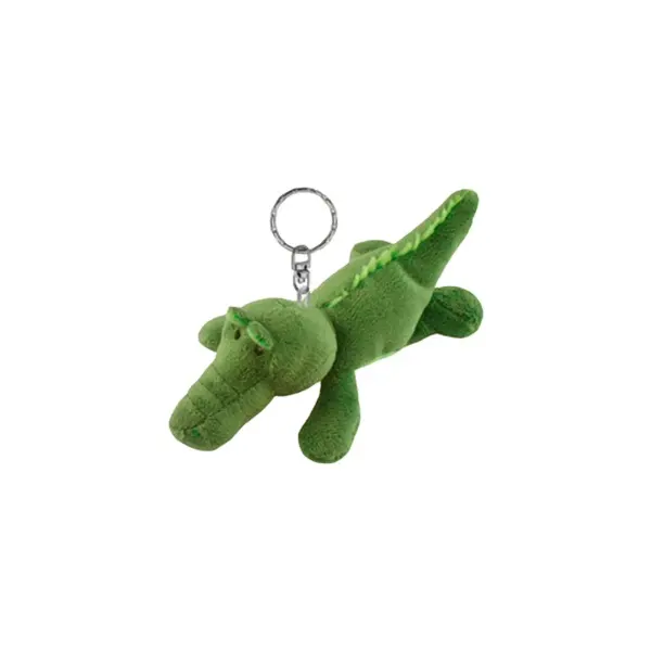 Mini chaveiro de pelúcia com jacaré, chaveiro de pelúcia verde de crocodilo, decorado para chaveiro