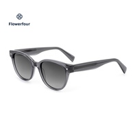 Lunettes de soleil de luxe Flowerfour en cristal, écologiques, unisexes, monture optique en acétate à bord complet, charnière à ressort, pour adultes